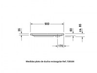 PLATO DUCHA RECTANGULAR D-CODE DURAVIT